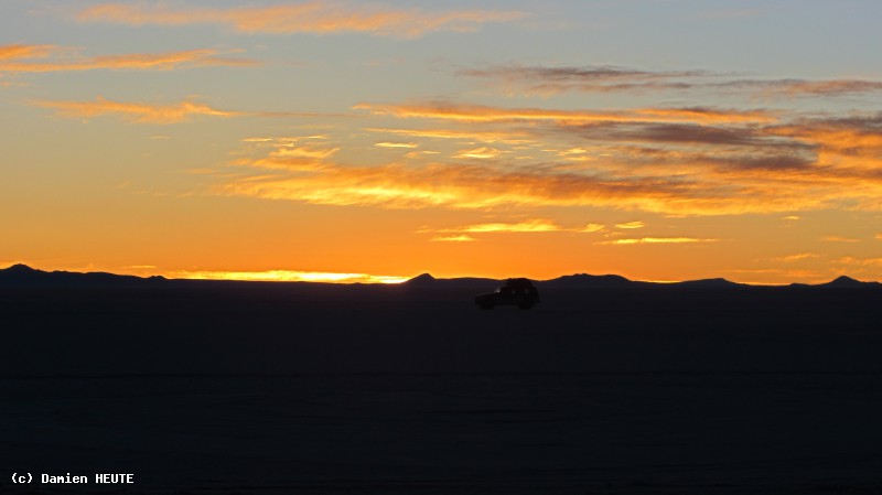 Lever de soleil face au 4x4